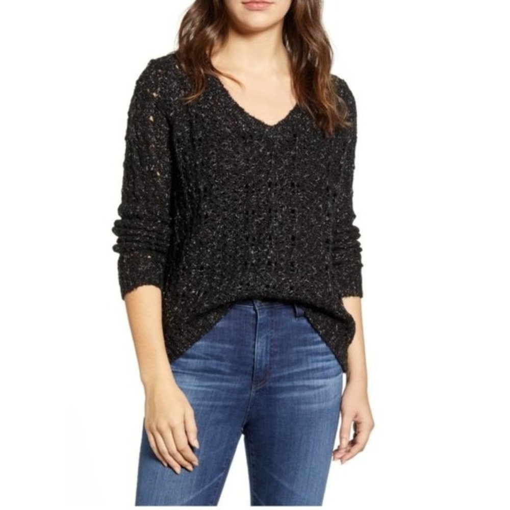 Caslon Brushed V-Neck Sweater